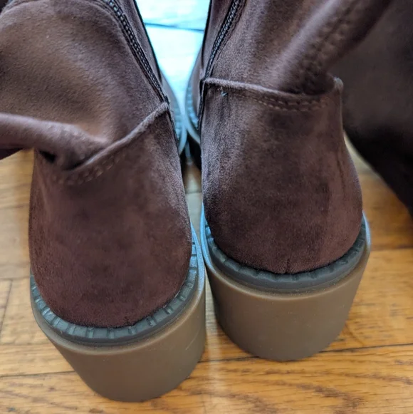 Cliffs by White Mountain Brown Faux Suede Knee-High Boots - Picture 7 of 7